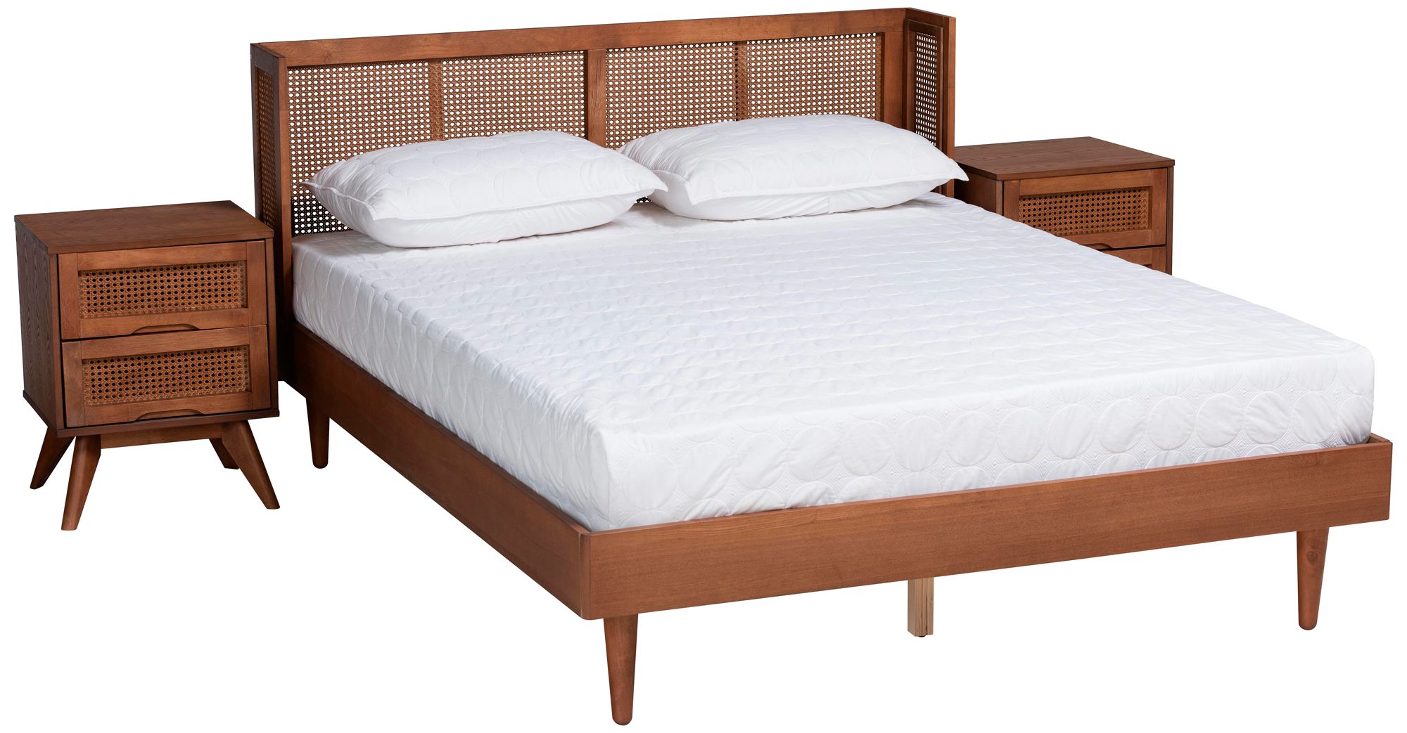 Thumbnail2 of Rina Ash Walnut Wood 3-Piece King Size Bedroom Set