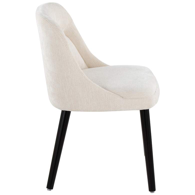 Image 2 Rina Dining Chair in Black Wood and Cream Fabric by LumiSource Pair more views