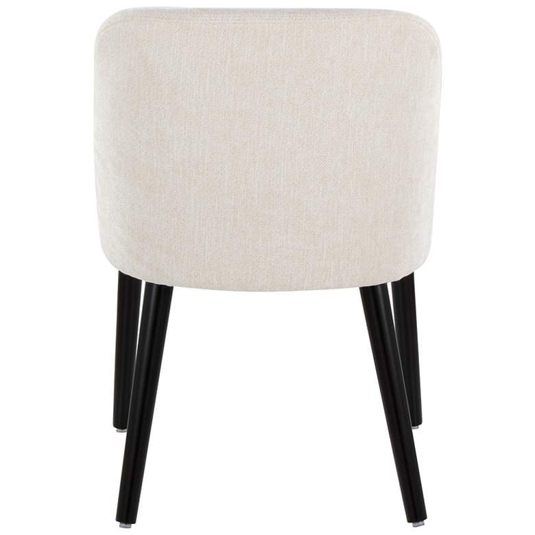 Image 4 Rina Dining Chair in Black Wood and Cream Fabric by LumiSource Pair more views