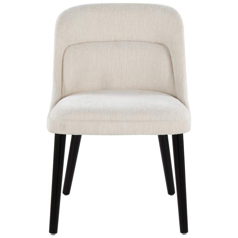 Image 5 Rina Dining Chair in Black Wood and Cream Fabric by LumiSource Pair more views