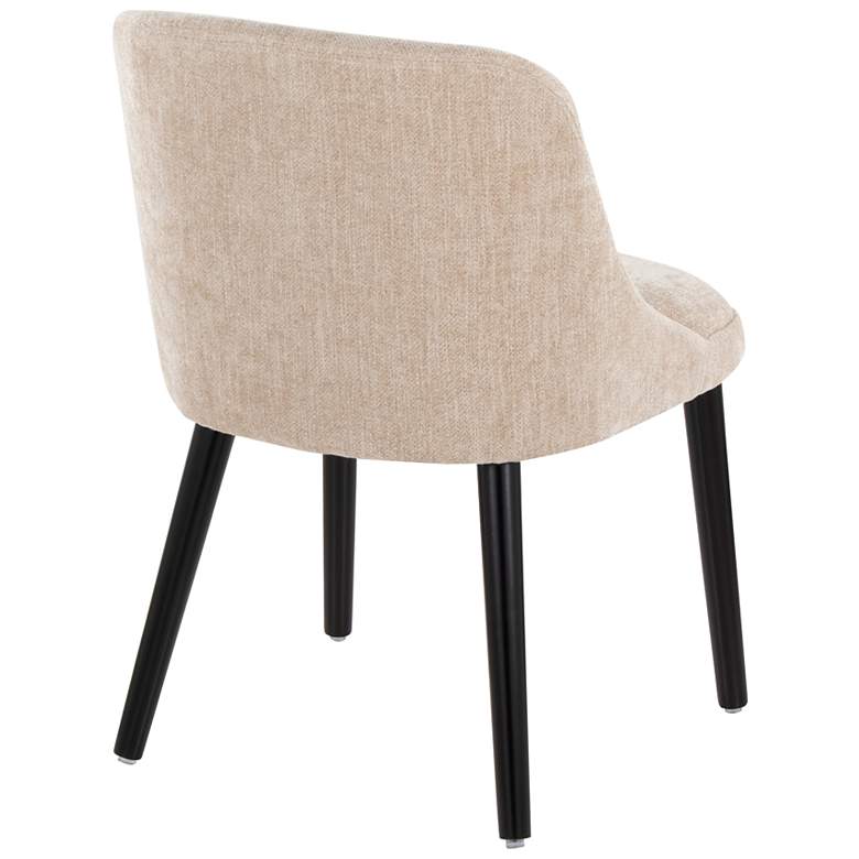 Image 3 Rina Dining Chair in Black Wood and Light Brown Fabric by LumiSource Pair more views