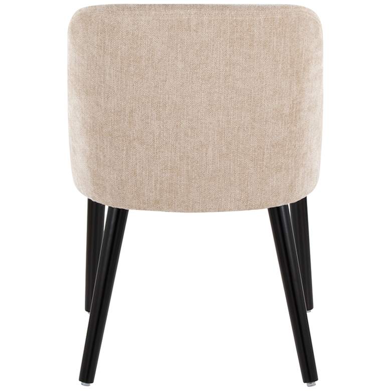 Image 4 Rina Dining Chair in Black Wood and Light Brown Fabric by LumiSource Pair more views