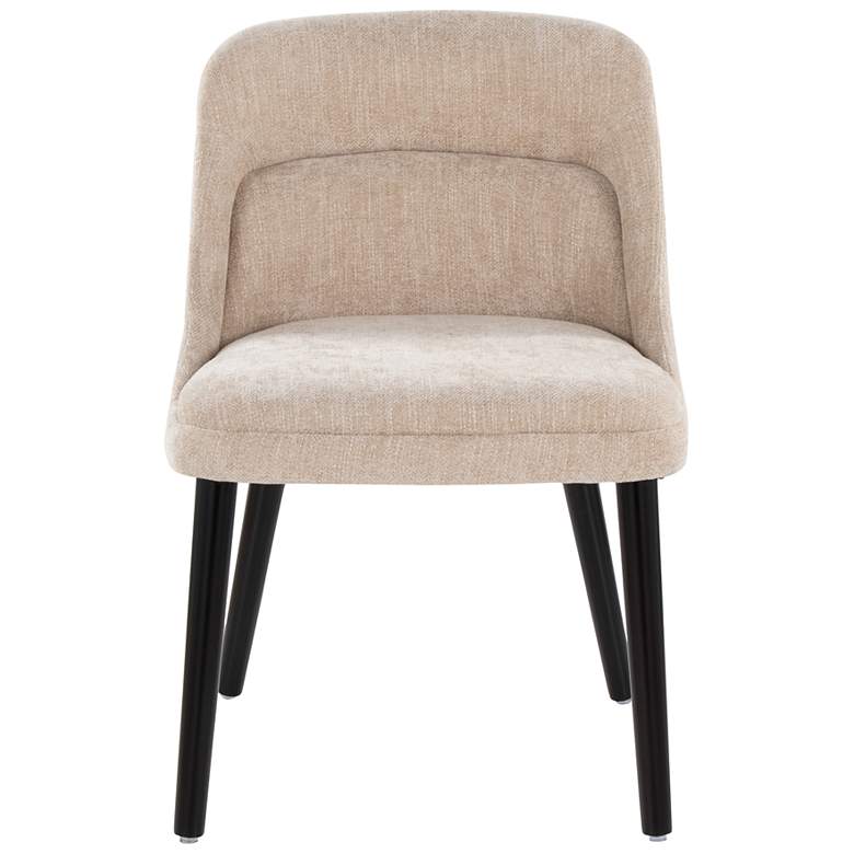Image 5 Rina Dining Chair in Black Wood and Light Brown Fabric by LumiSource Pair more views