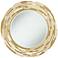 Rinaldi 34" Round Layered Frame Gold Finish Modern Wall Mirror