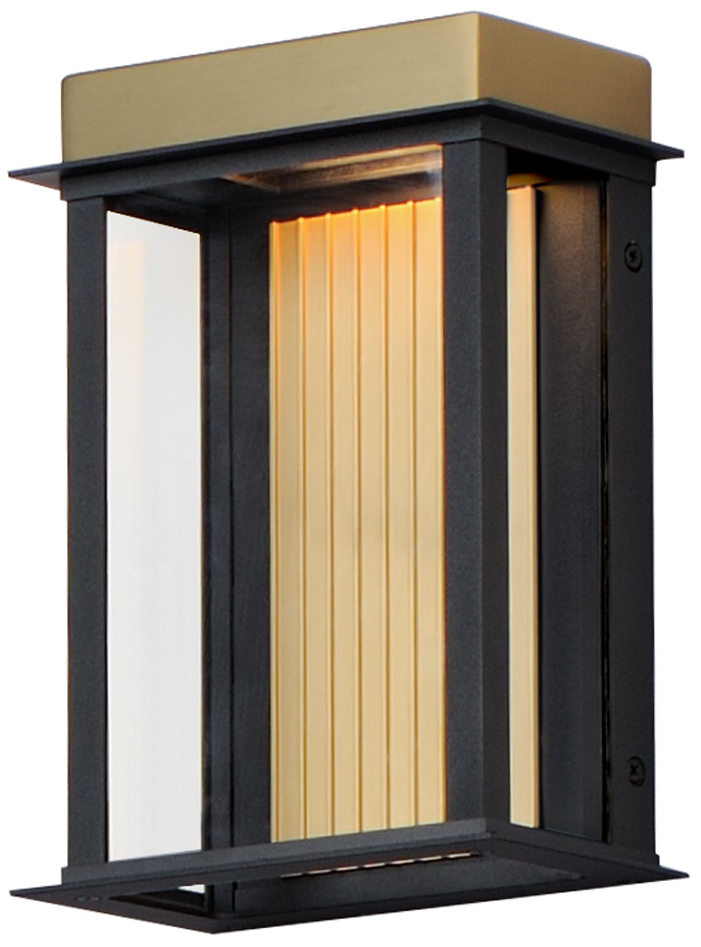 Image 2 Rincon Small LED Outdoor Sconce - Black / Gold