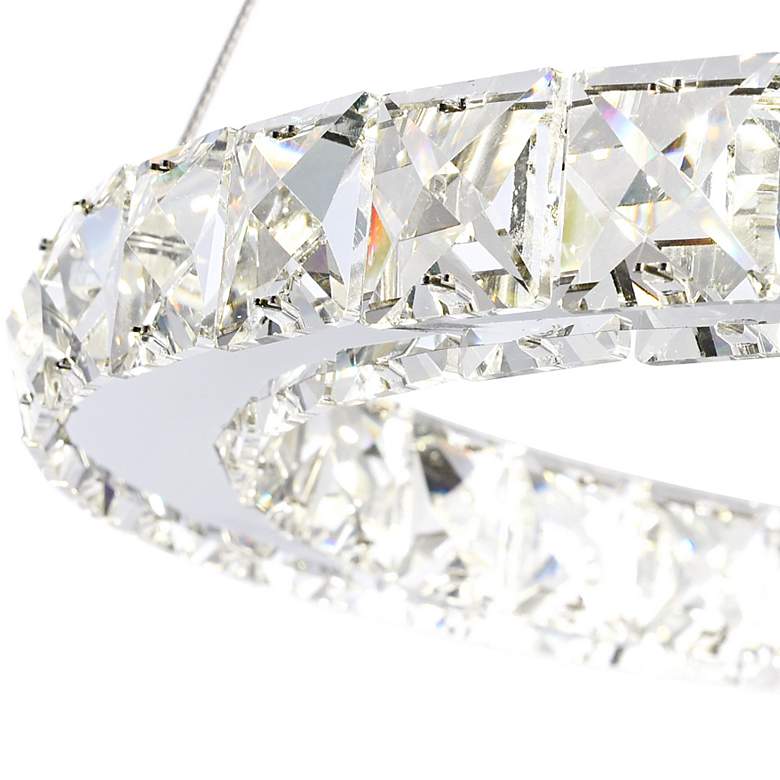 Image 2 Ring 24" Wide Stainless Steel 24-Light LED Pendant more views