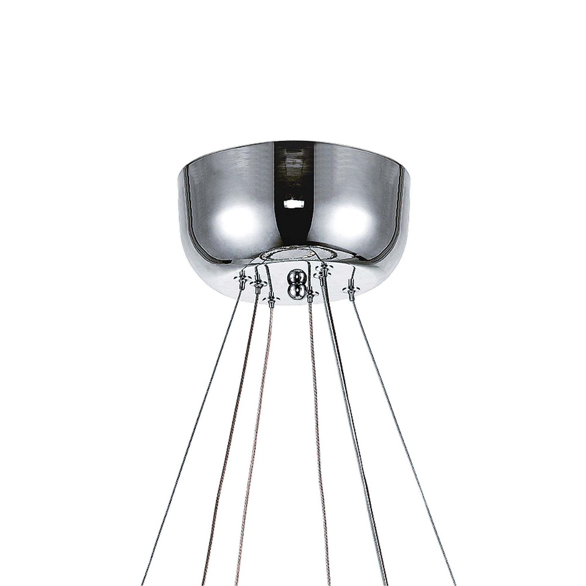 Image 5 Ring Integrated LED 2-Ring 20in Chrome Chandelier more views