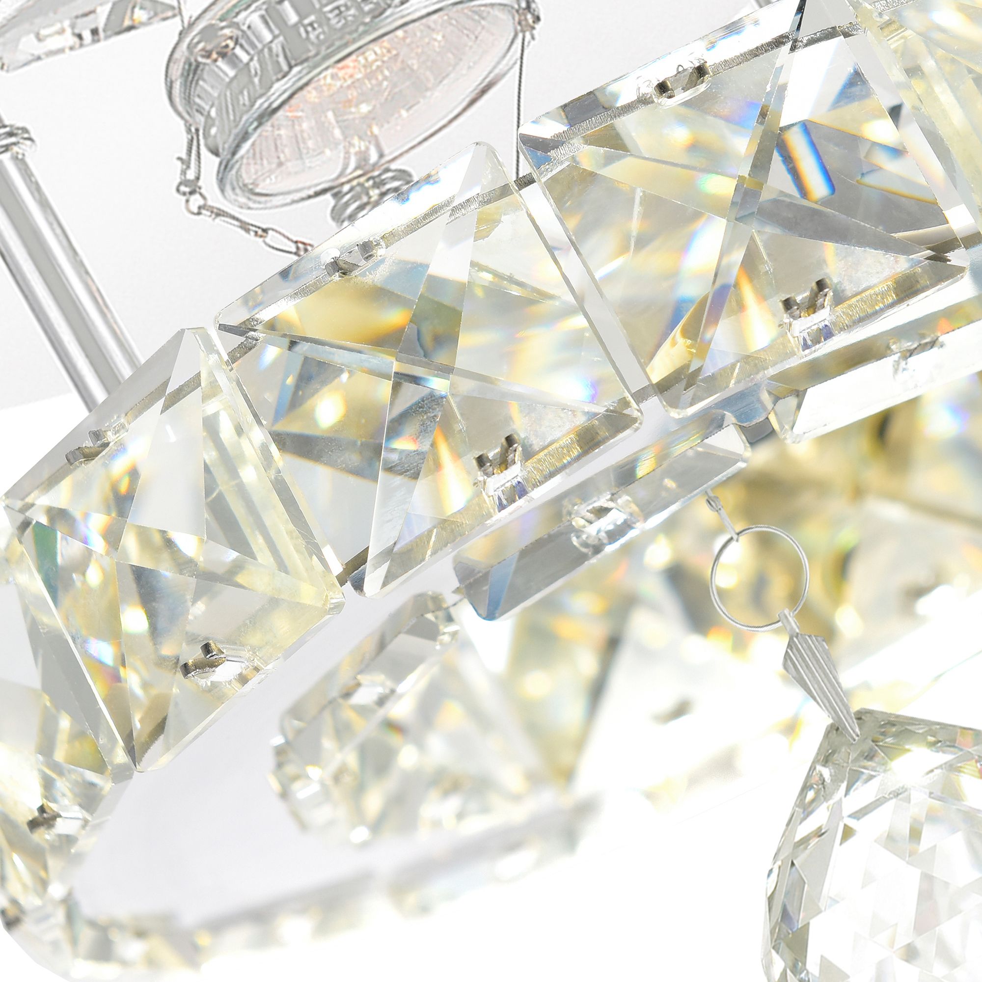 Image 3 Ring Integrated LED Chrome Flush Mount more views