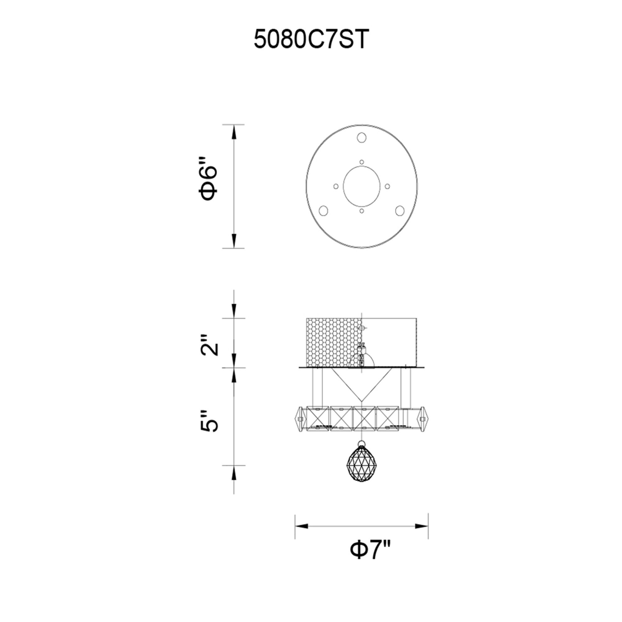 Image 6 Ring Integrated LED Chrome Flush Mount more views