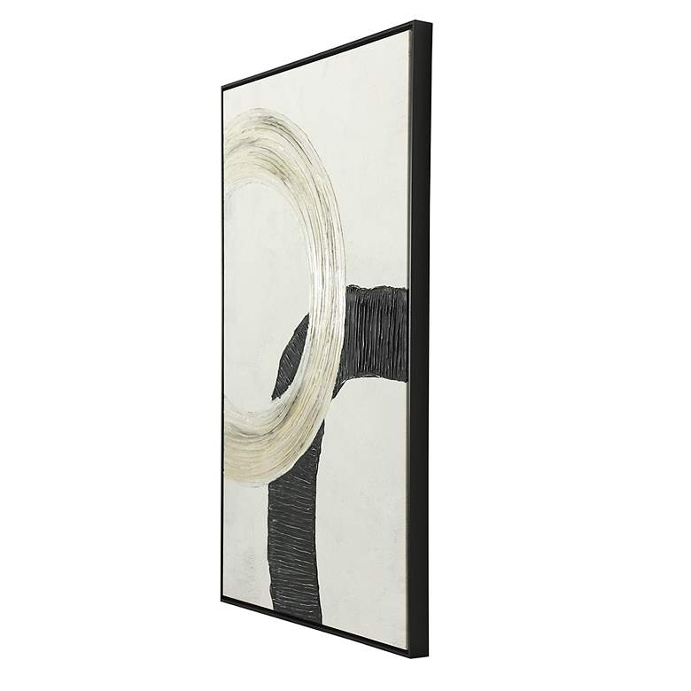 Image 3 Ring Intersect 31.5" x 47.2" Contemporary Hand Painted Canvas Wal more views
