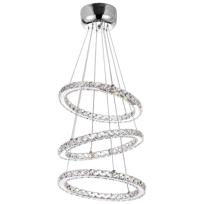 Image 1 Ring LED Chandelier With Chrome Finish