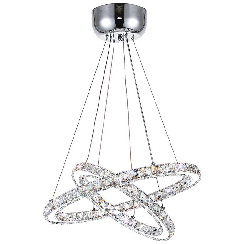 Image 1 Ring LED Chandelier With Chrome Finish