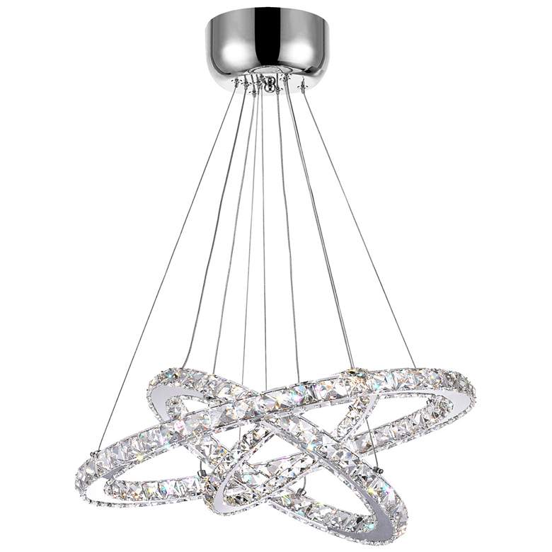 Image 1 Ring LED Chandelier With Chrome Finish