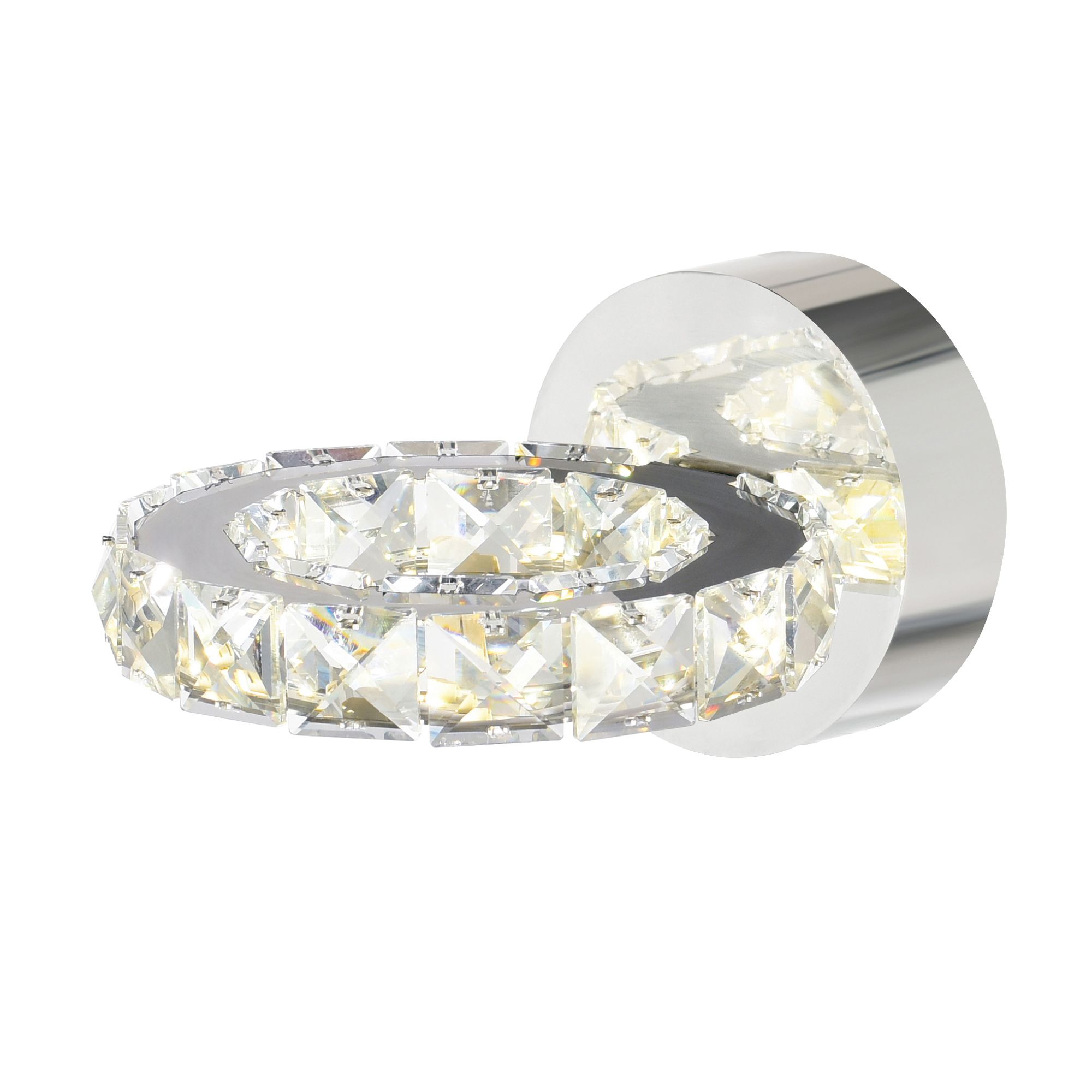Image 3 Ring LED Wall Sconce With Chrome Finish more views