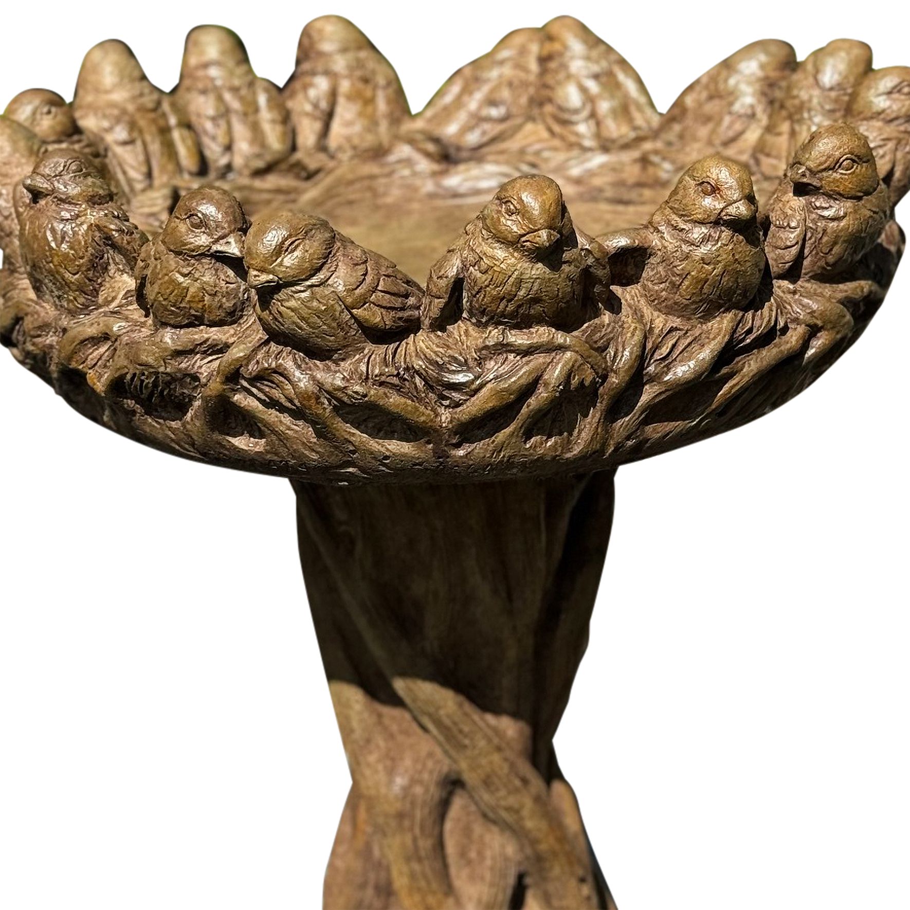 Image 2 Ring of Birds 24" High Cast Stone Garden Birdbath - Made to Order more views