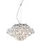 Ringed 13" Wide Crystal and Chrome Pendant Light