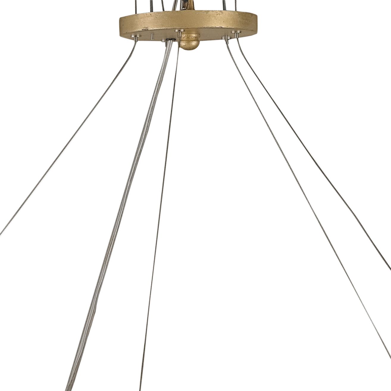 Ringmaster 46" Wide 10Light Dutch Gold Leaf Chandelier 171F0