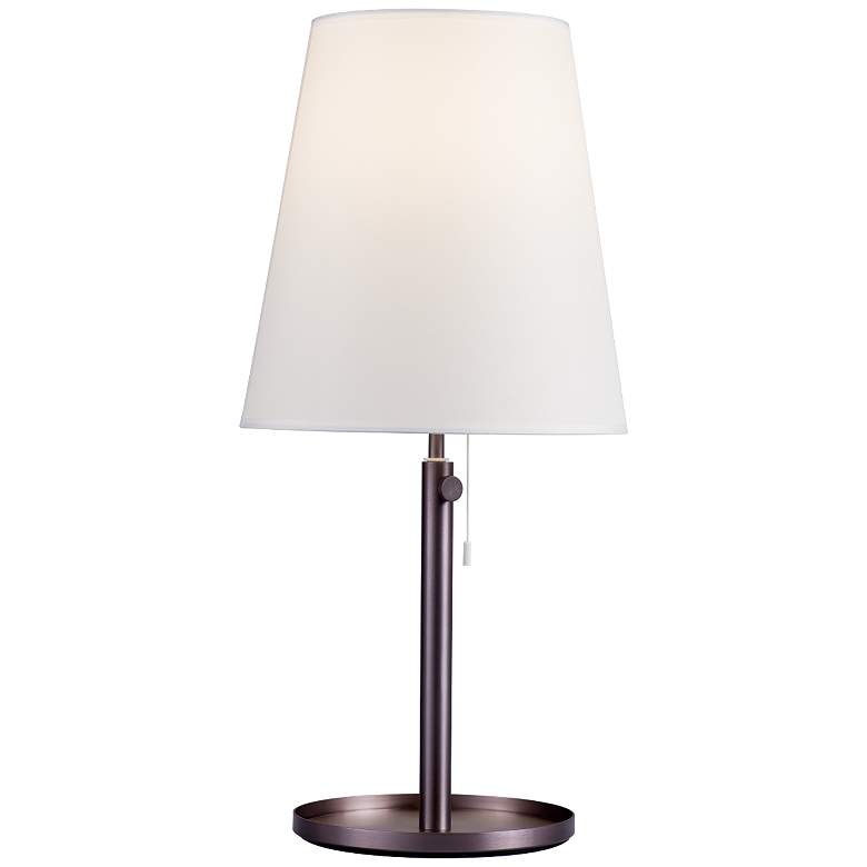 Image 1 Ringo 11.8" Deep Taupe/Cream White Table Lamp