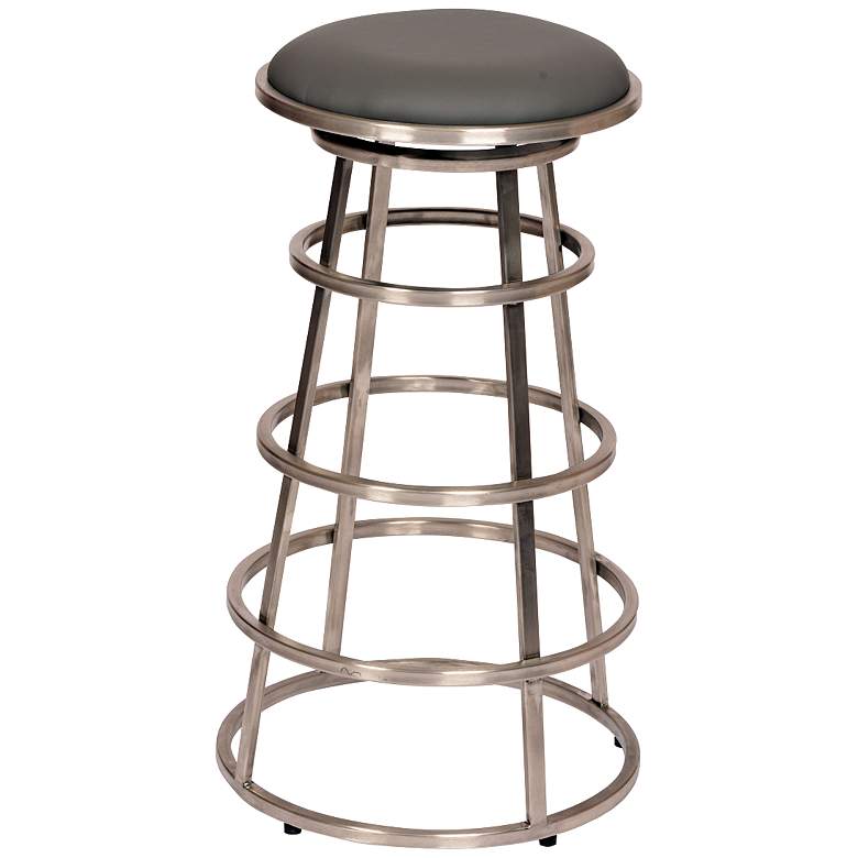 Image 1 Ringo Gray 30 inch Stainless Steel Backless Barstool