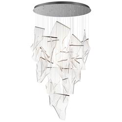 Rinkle 36 1/4"W Polished Chrome Acrylic 24-Light LED Pendant