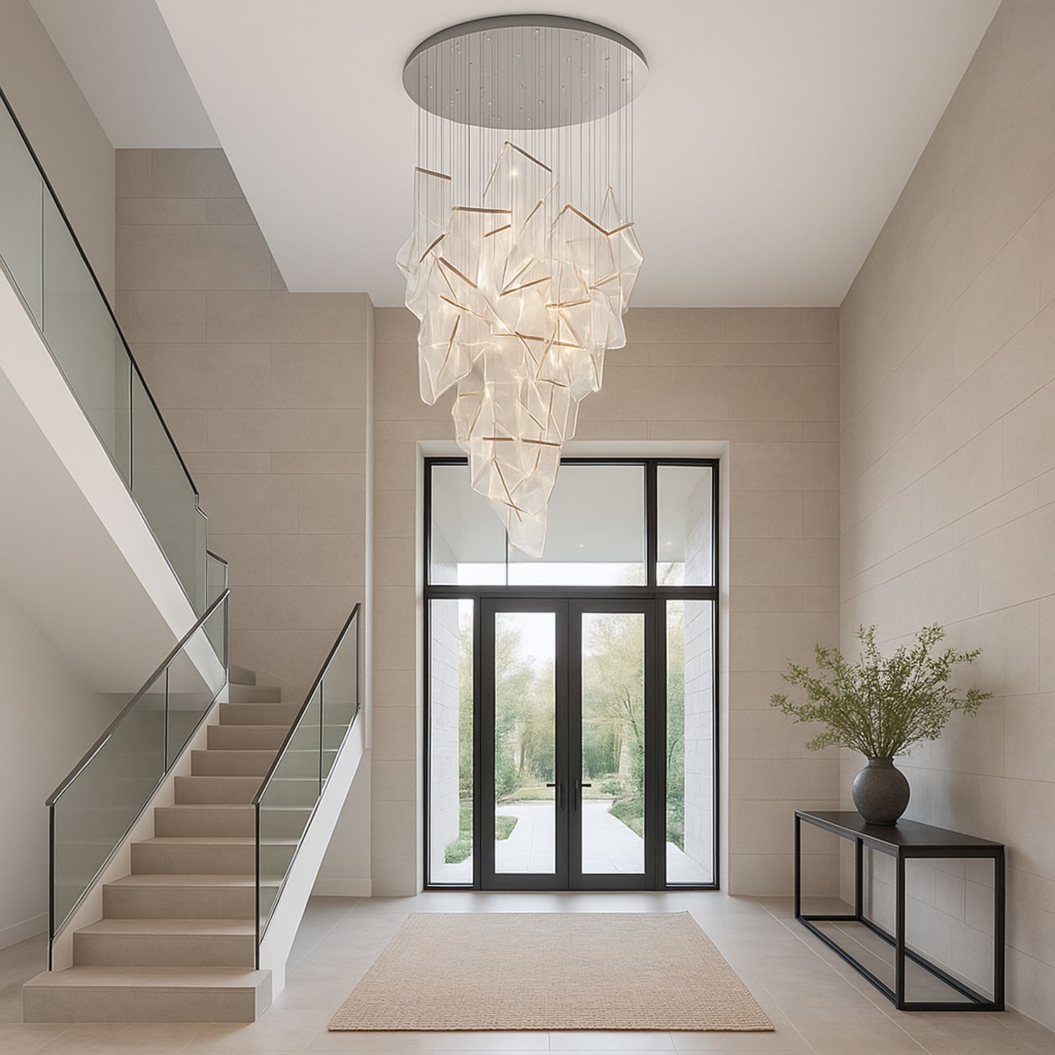 Rinkle 36 1/4"W Polished Chrome Acrylic 24-Light LED Pendant