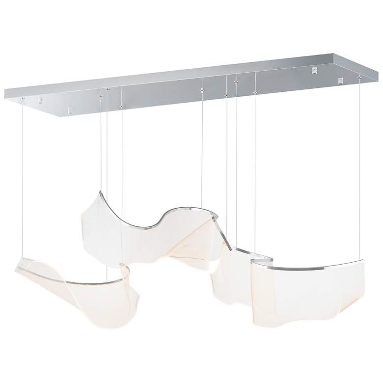 Image 1 Rinkle 57 1/2"W Polished Chrome LED Linear Pendant