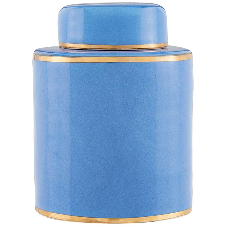 Image 1 Rio Grande Bright Blue Ceramic Tea Canister with Lid