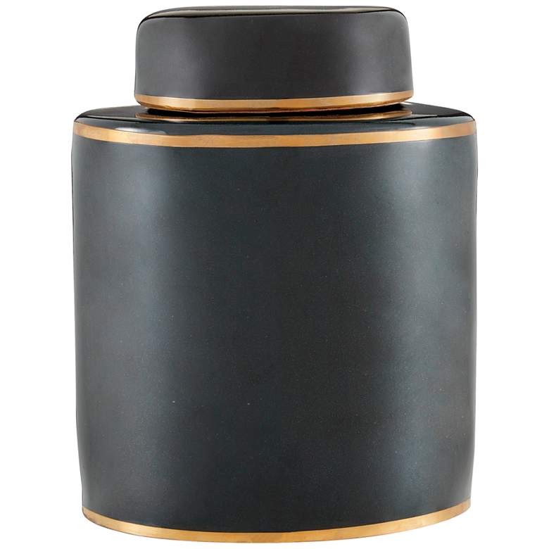 Image 1 Rio Grande Dark Green Ceramic Tea Canister with Lid