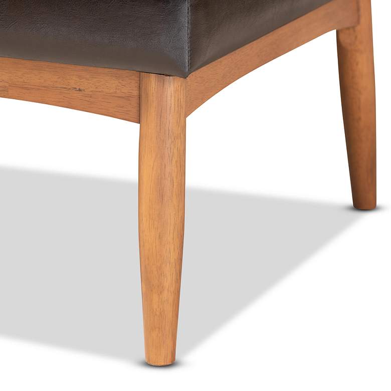 Image 4 Riordan Dark Brown Faux Leather 3-Piece Dining Nook Set more views