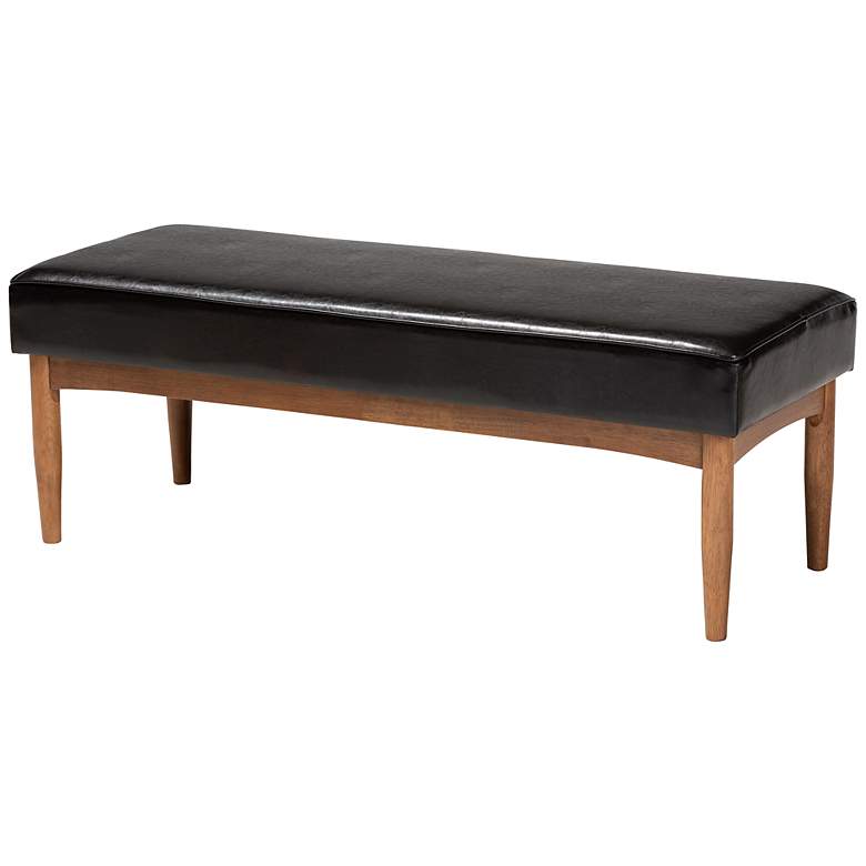 Image 7 Riordan Dark Brown Faux Leather 4-Piece Dining Nook Set more views