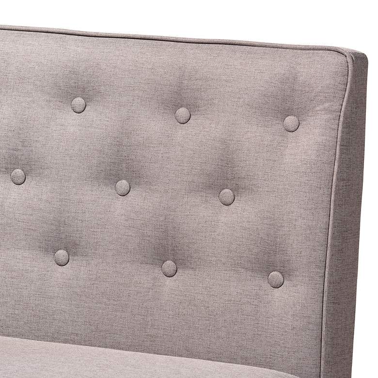 Image 3 Riordan Gray Fabric Tufted 4-Piece Dining Nook Set more views