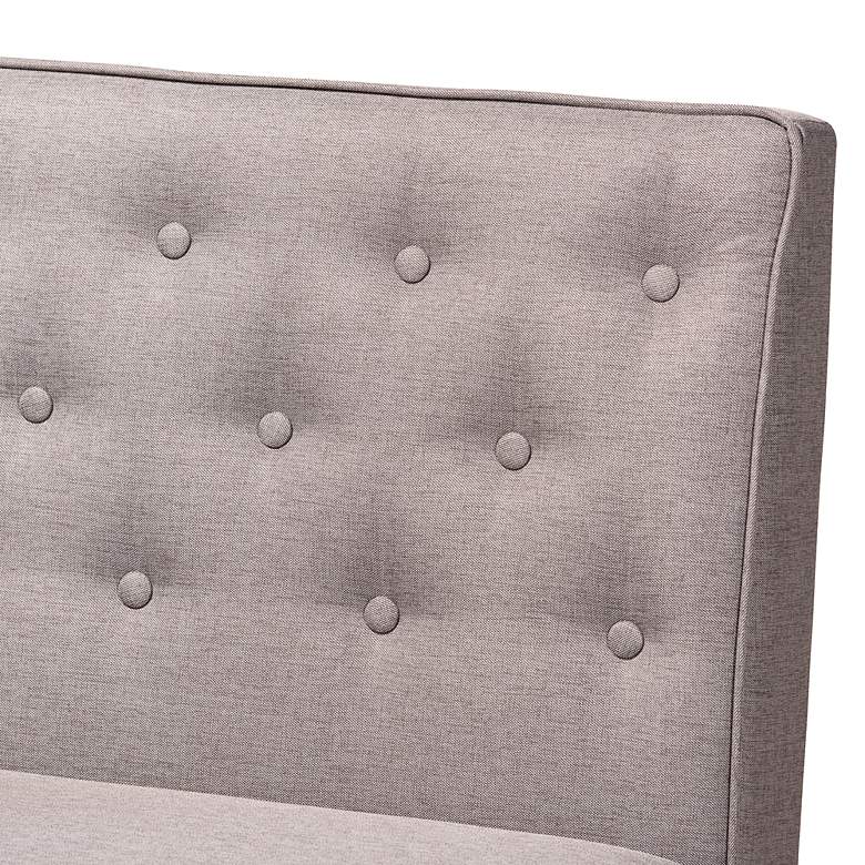 Image 3 Riordan Gray Fabric Tufted 5-Piece Dining Nook Set more views