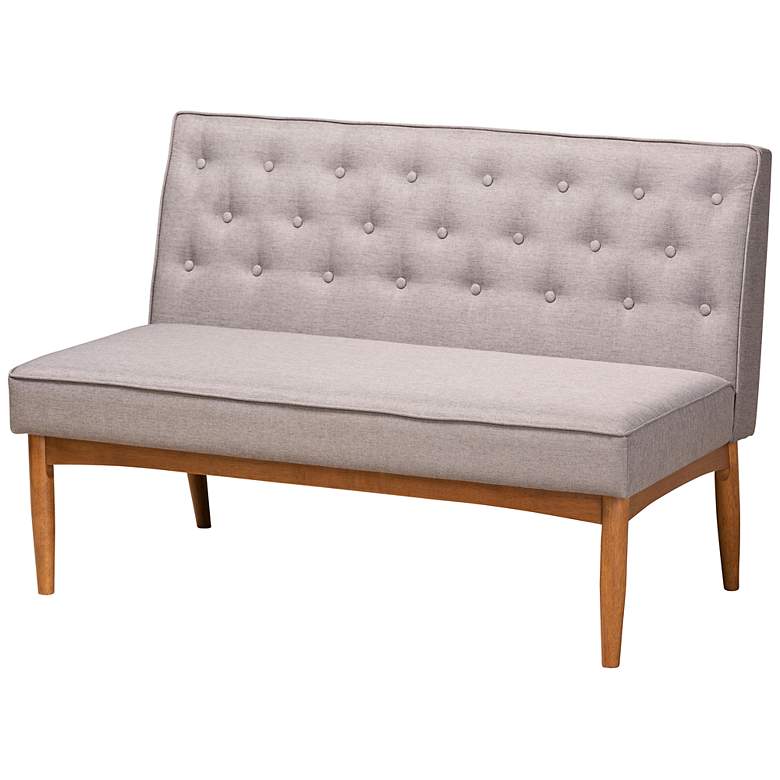 Image 5 Riordan Gray Fabric Tufted 5-Piece Dining Nook Set more views