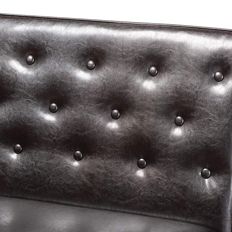 Image 3 Riordan Tufted Dark Brown 2-Piece Dining Nook Banquette Set more views