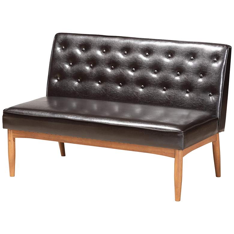 Image 6 Riordan Tufted Dark Brown 2-Piece Dining Nook Banquette Set more views