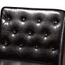 Riordan Tufted Dark Brown Faux Leather Dining Chair
