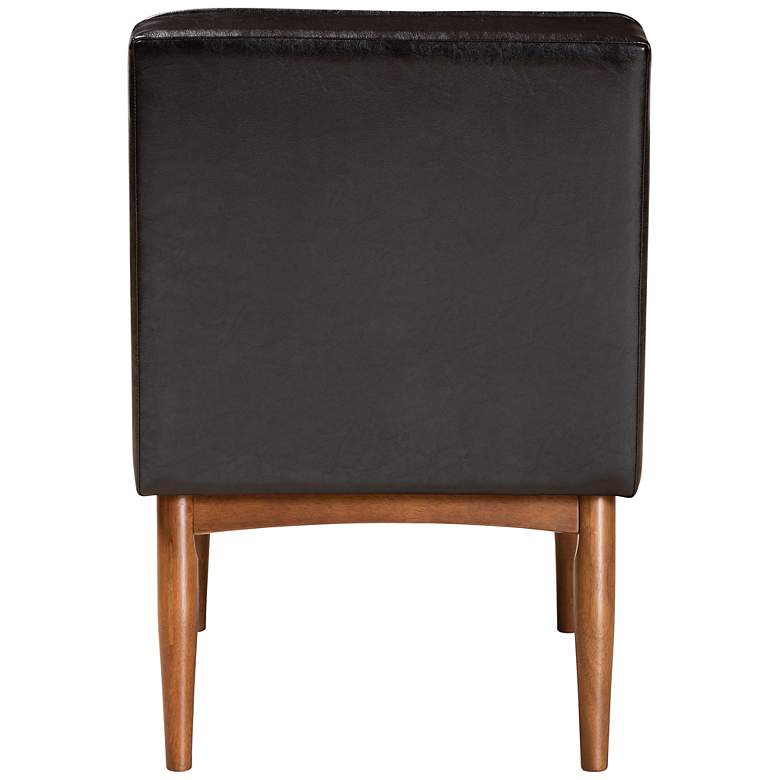 Image 5 Riordan Tufted Dark Brown Faux Leather Dining Chair more views