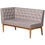 Riordan Tufted Gray Fabric 2-Piece Dining Nook Banquette Set in scene