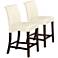 Ripley 26" Ivory Faux Leather-Back Counter Chair Set of 2