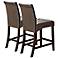 Ripley Espresso Faux Leather Counter Stools Set of 2