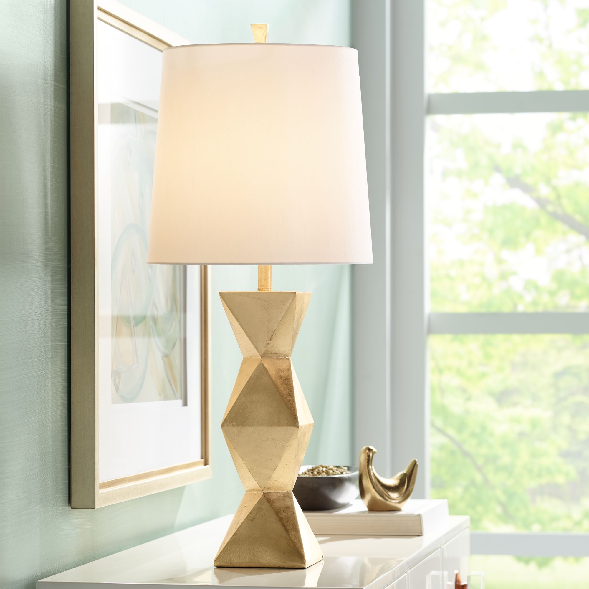 contemporary gold lamp