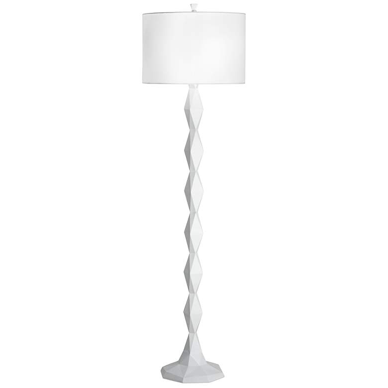 Image 1 Ripley Multi-Facet Glossy White Contemporary Floor Lamp