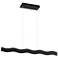 Ripple 37"W Black Silver LED Kitchen Island Light Pendant