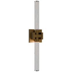 Ripple 4.75"H x 24"W 1-Light Bath Vanity & Wall Light in Aged Brass