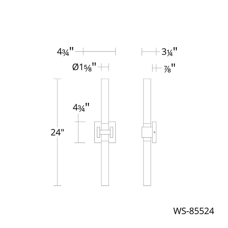 Image 3 Ripple 4.75"H x 24"W 1-Light Bath Vanity & Wall Light in Brushed Nickel more views
