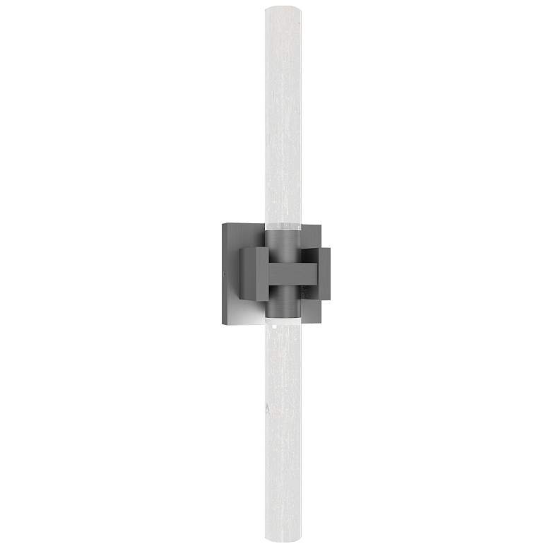 Image 1 Ripple 4.75"H x 24"W 1-Light Bath Vanity & Wall Light in Brushed Nickel