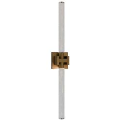 Ripple 4.75"H x 32"W 1-Light Bath Vanity & Wall Light in Aged Brass