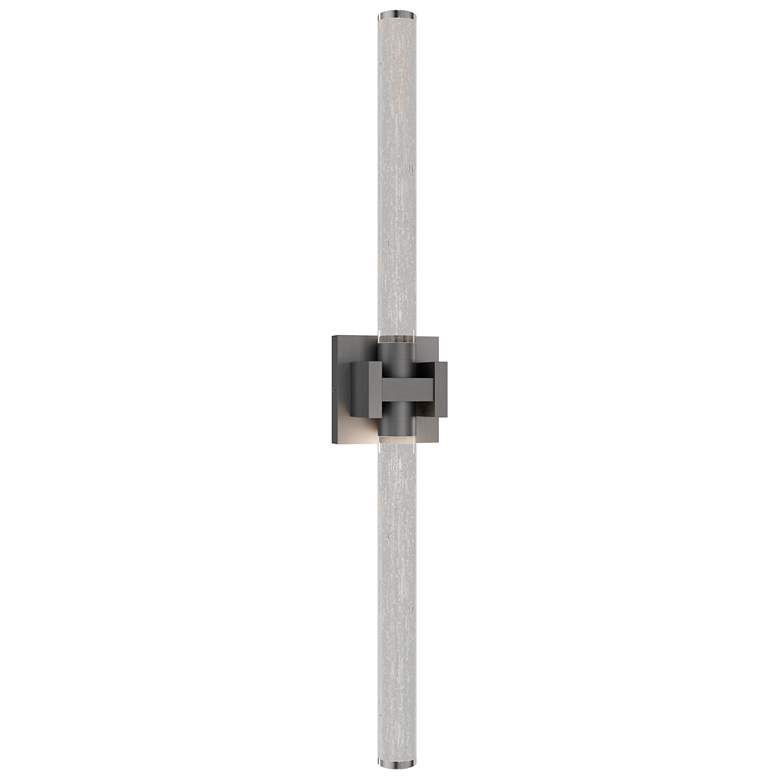 Image 1 Ripple 4.75"H x 32"W 1-Light Bath Vanity & Wall Light in Brushed Nickel
