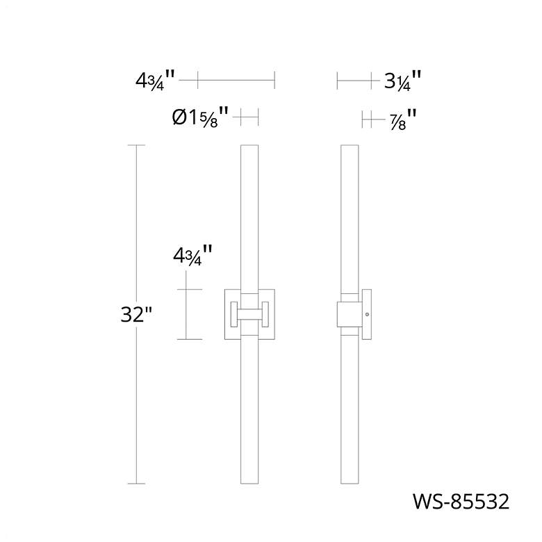 Image 3 Ripple 4.75"H x 32"W 1-Light Bath Vanity & Wall Light in Brushed Nickel more views