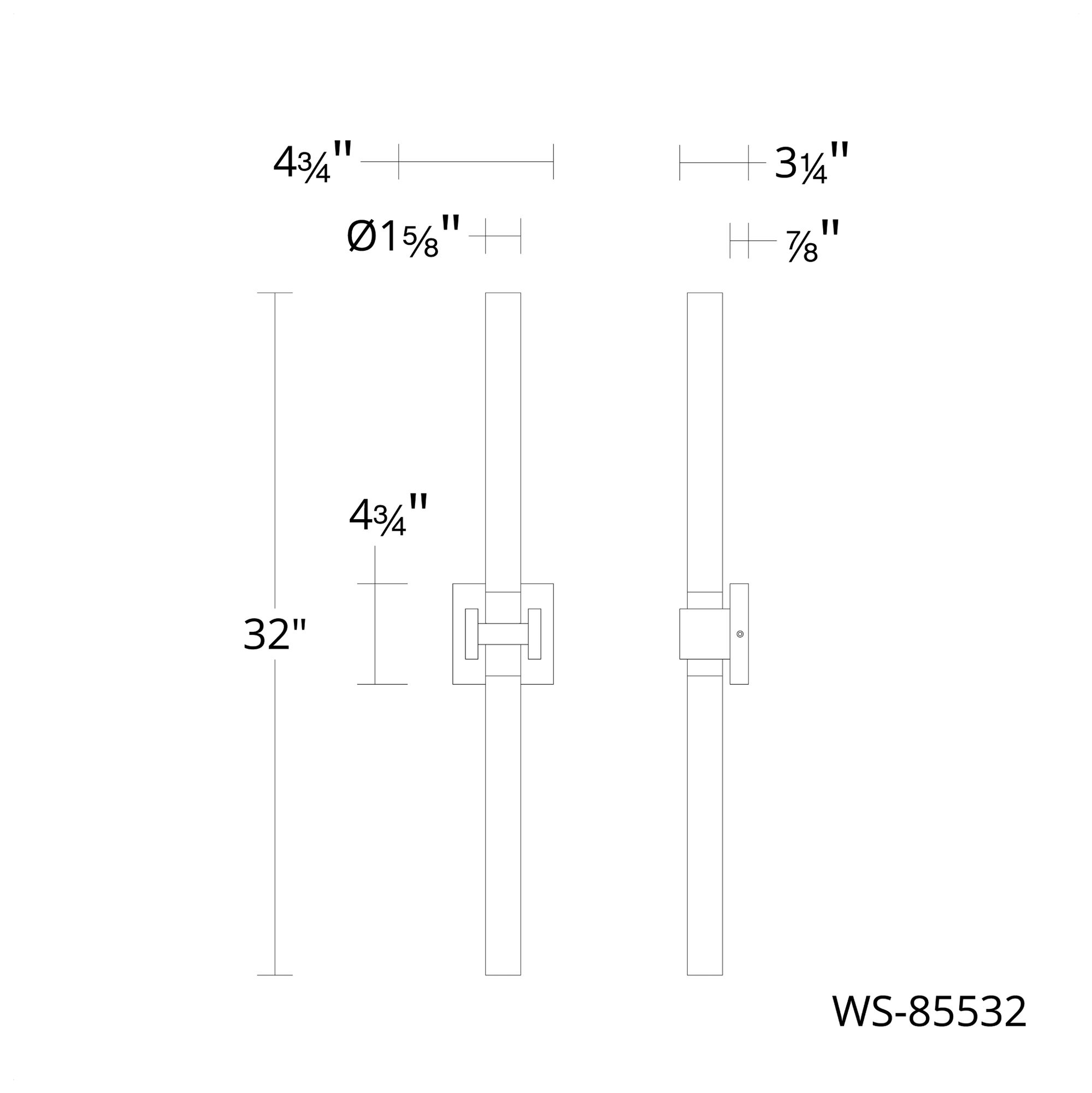 Image 3 Ripple 4.75"H x 32"W 1-Light Bath Vanity & Wall Light in Brus more views